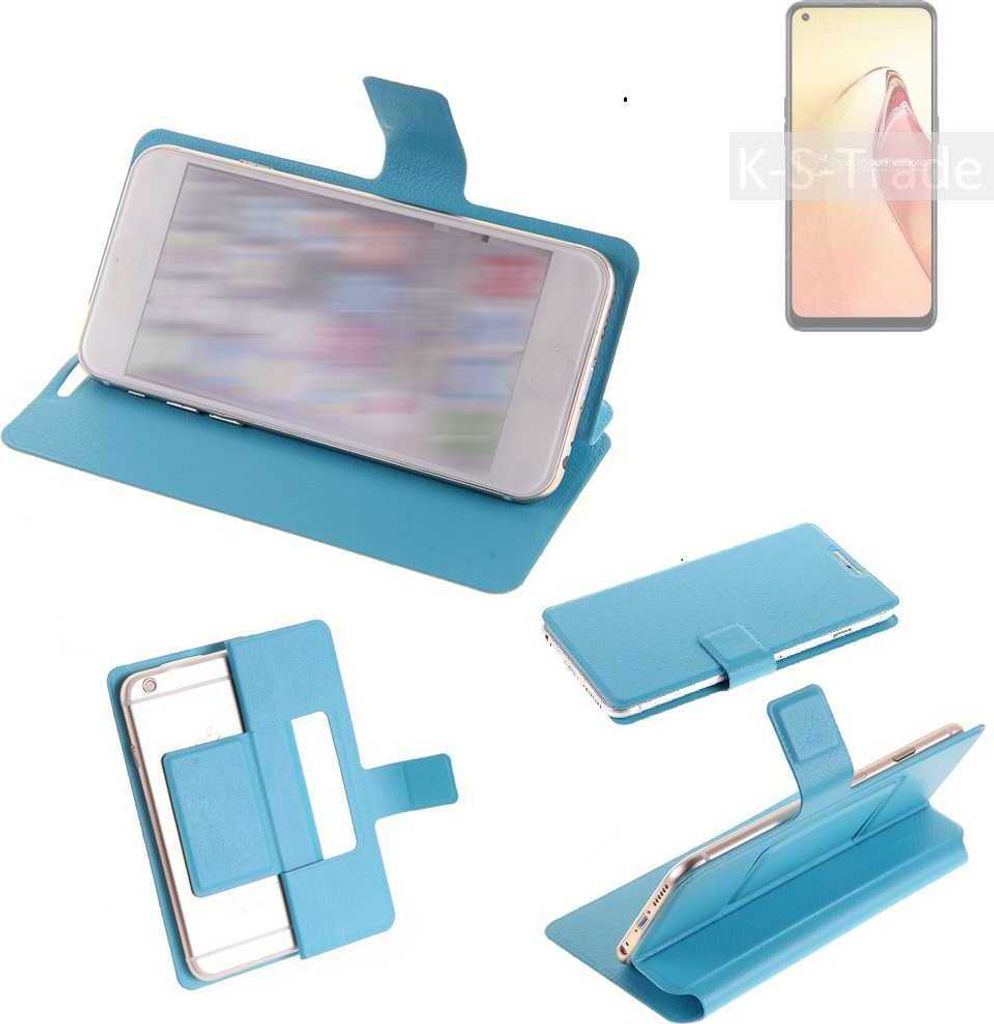 K-S-Trade Schutzhülle Handyhülle kompatibel mit Oppo F21s Pro 5G Flip cover Handy case Smartphone Klapphülle blau