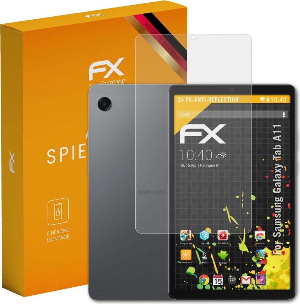 atFoliX FX-Antireflex 2x Schutzfolie kompatibel mit Samsung Galaxy Tab A11 Displayfolie