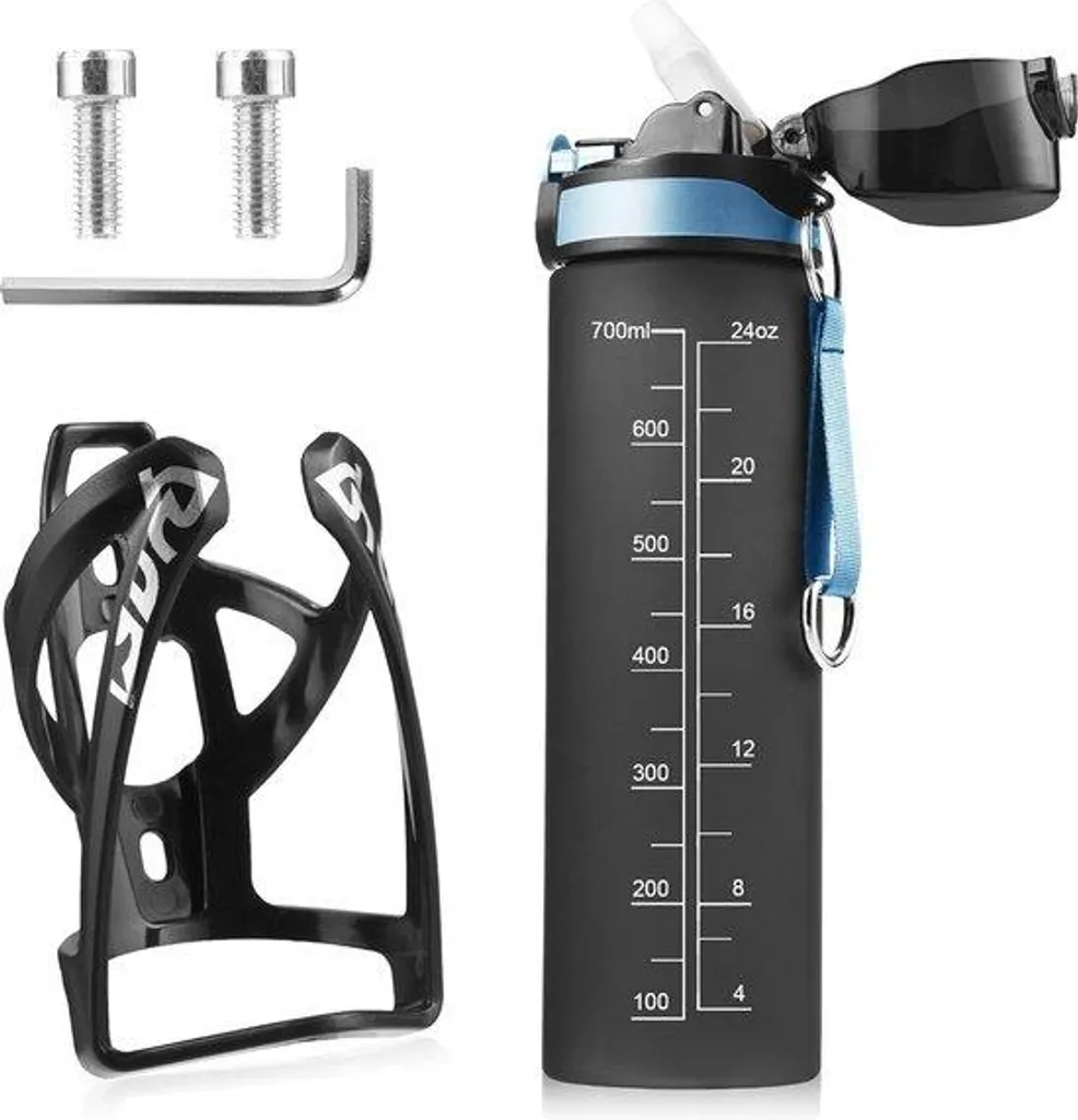 Porte-bidon pour vélo de route et VTT avec gourde 700ml anti-choc