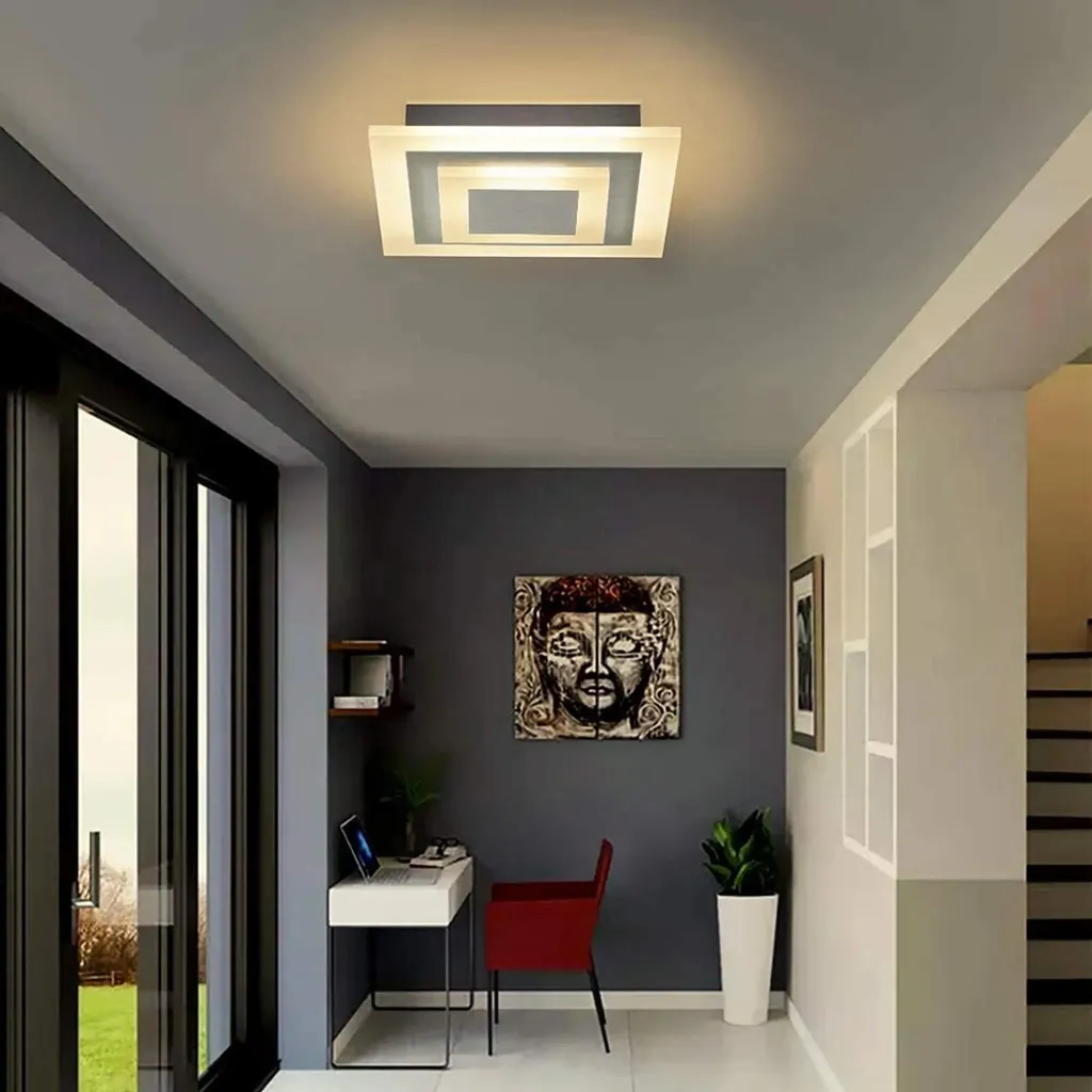 Plafonnier LED 23W avec Télécommande et Luminosité Réglable ZMH - 5