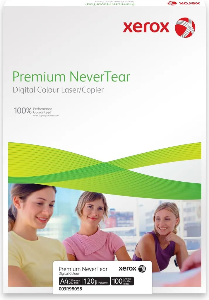 Papier Xerox NeverTear A4 brillant 120 microns résistant eau et gras