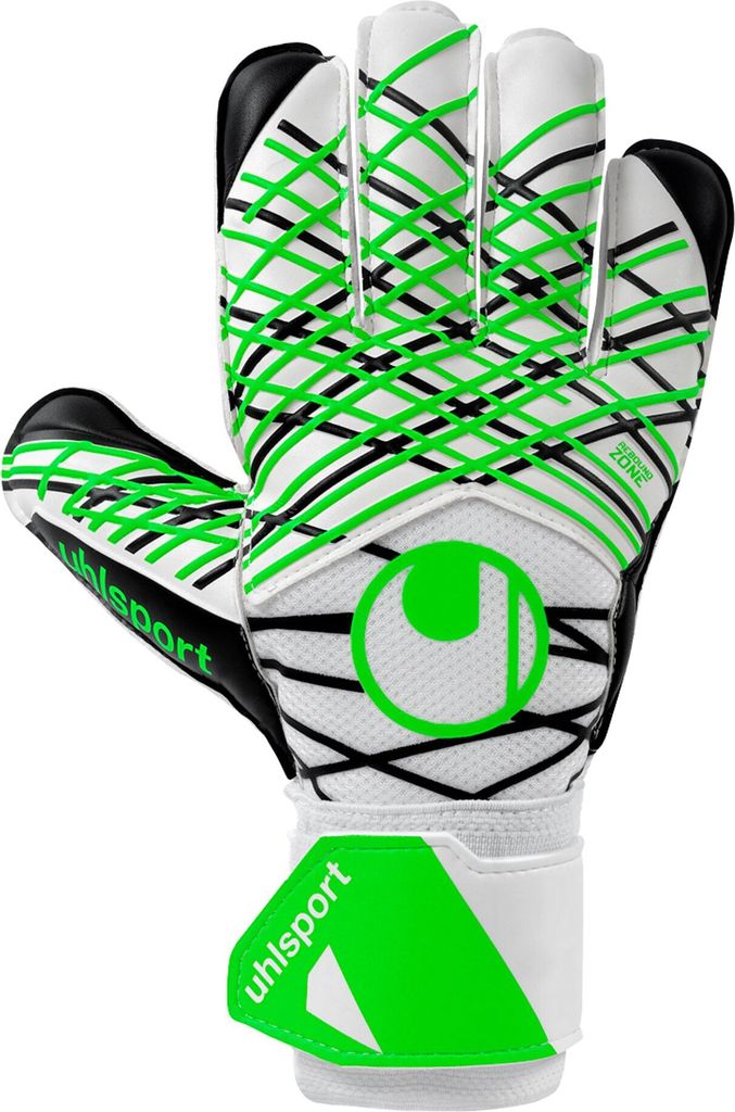 Uhlsport Soft Advanced Torwarthandschuhe - Weiß / Schwarz / Neongrün
