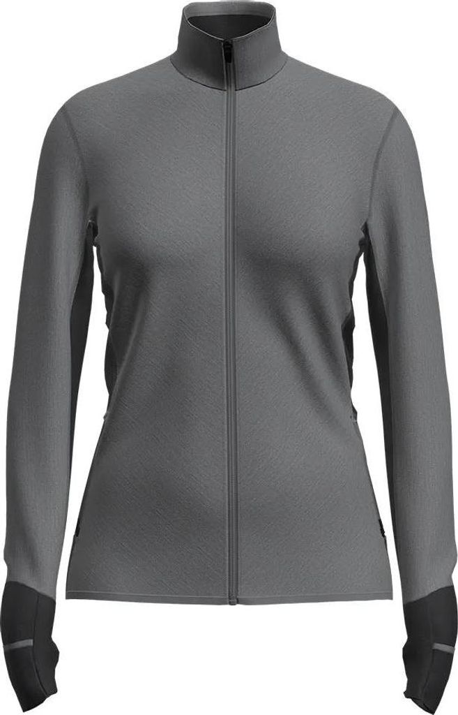 ICEBREAKER W Descender LS Zip JET HTHR/BLACK JET HTHR/BLACK S