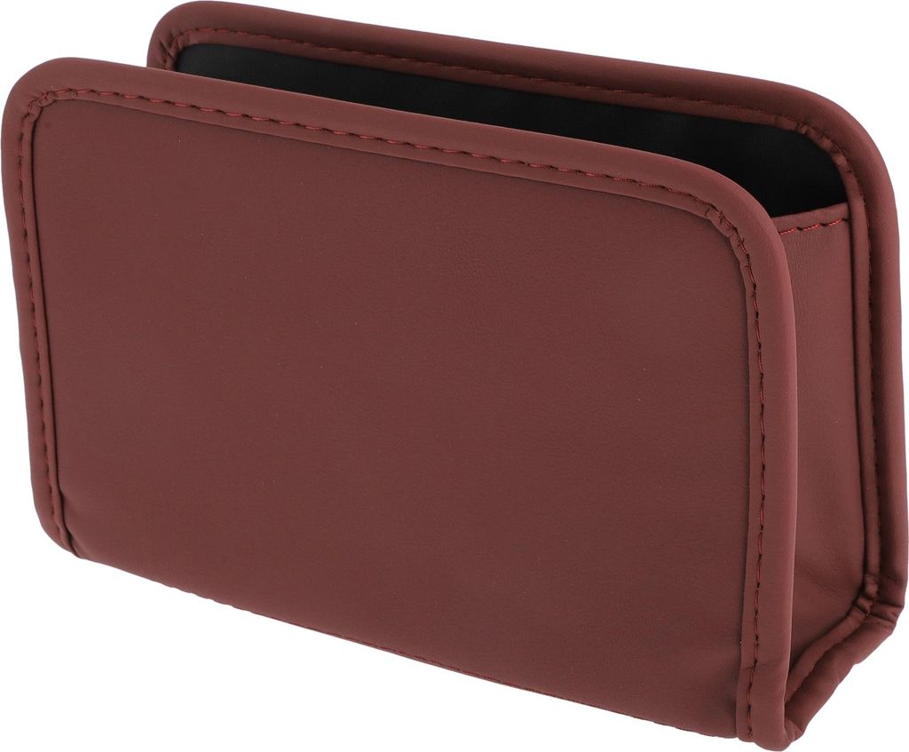 Auto-Mülltonne zum Aufhängen und Zusammenklappen 21 cm Länge 8 cm Breite 14 cm Höhe Müllbehälter Kunstleder Rot 1 Stück