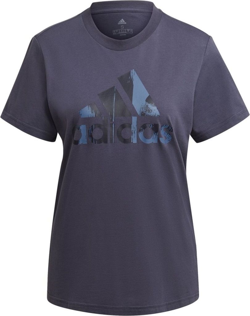 adidas Damen T-Shirt Kurzarm Größe L aus 100% Baumwolle in Graphit