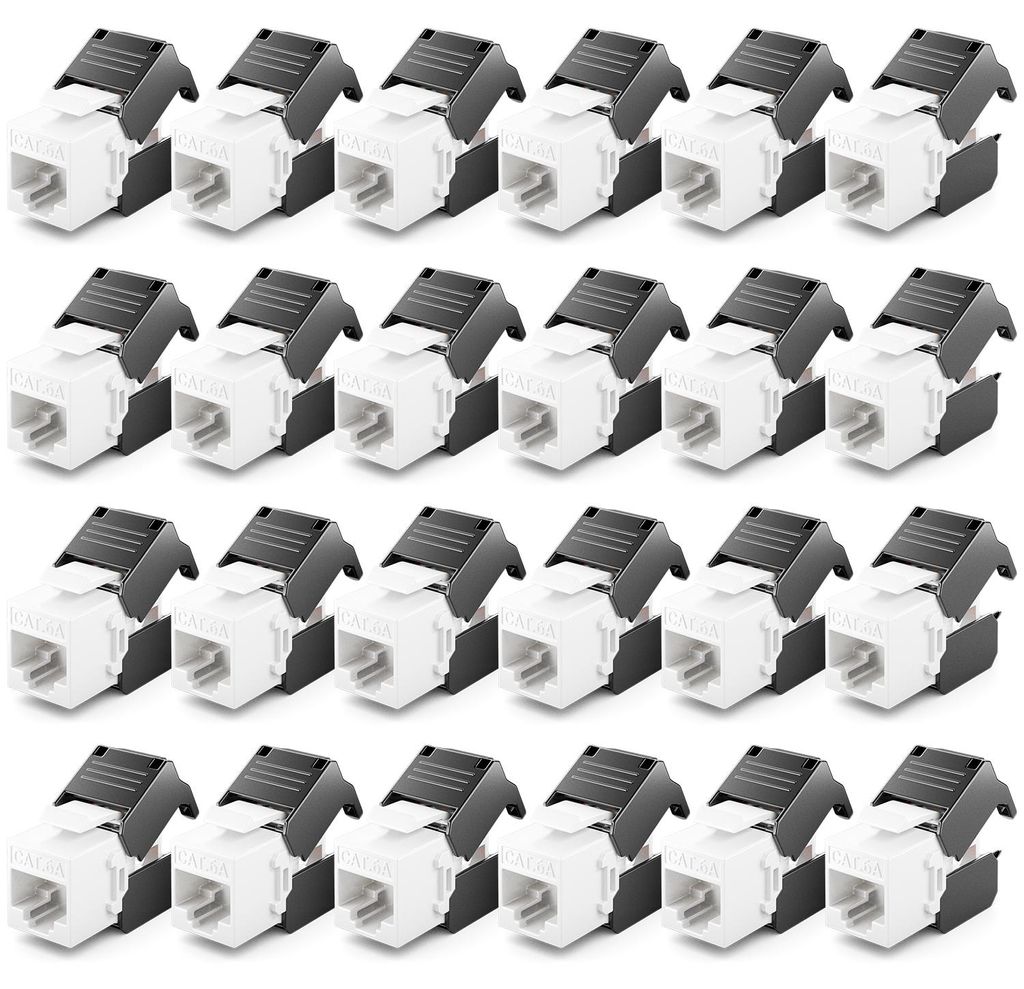 deleyCON CAT6A Keystone Jack Modul 10 Gbit/s RJ45 LSA, 24 Produktbild 
