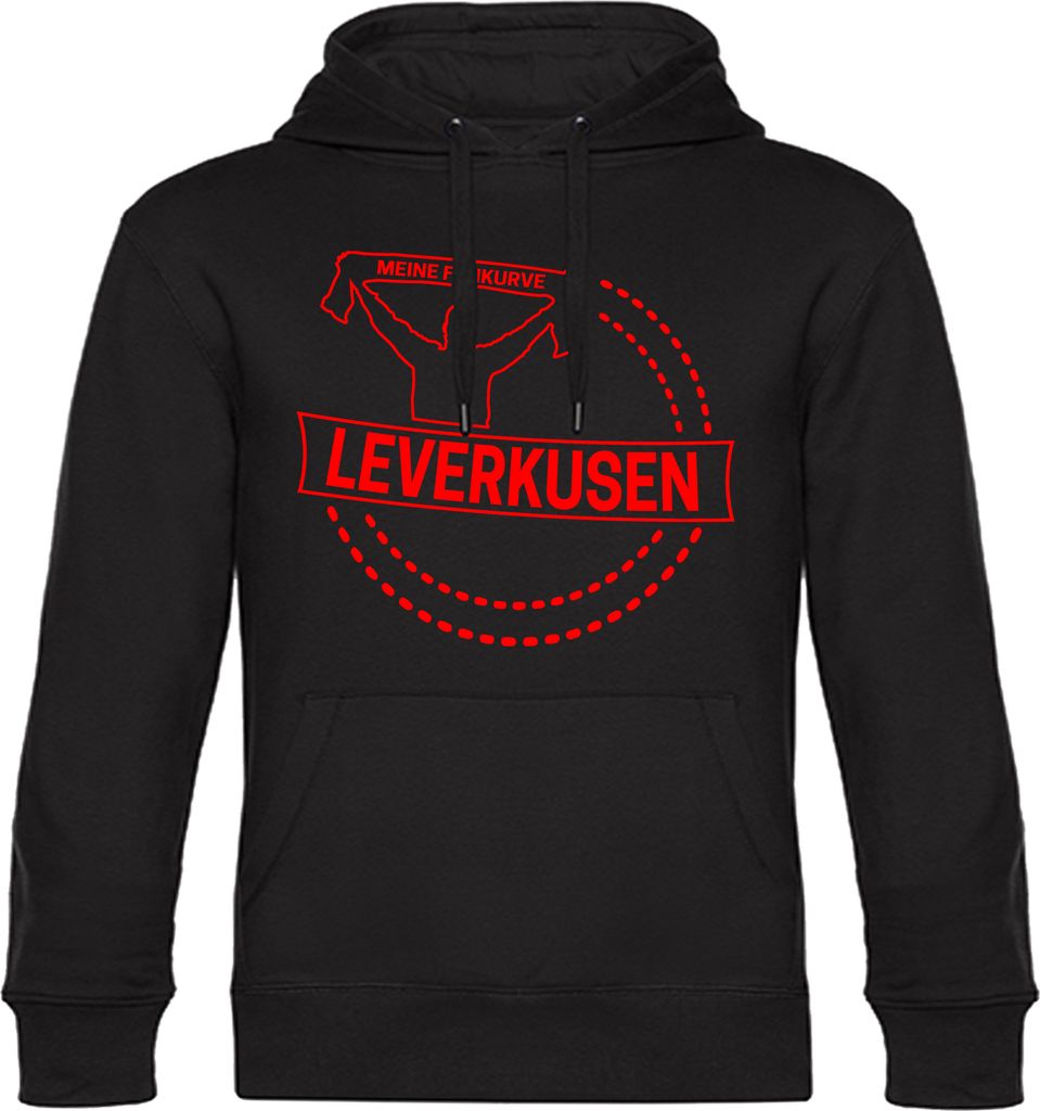 multifanshop Kapuzen Sweatshirt - Leverkusen - Meine Fankurve, schwarz, Größe L