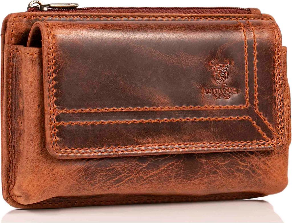 MATADOR BRISBANE Universal Leder Gürteltasche RFID 6.1 Zoll Braun