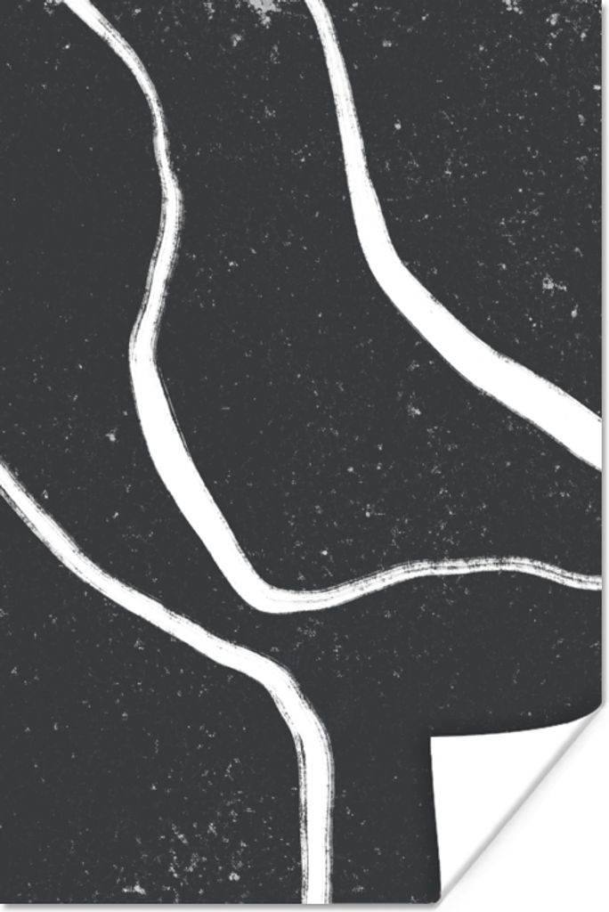MuchoWow Poster Linie - Minimalismus - Gestaltung 40x60 cm - Plakate für die Wand - Poster Babyzimmer