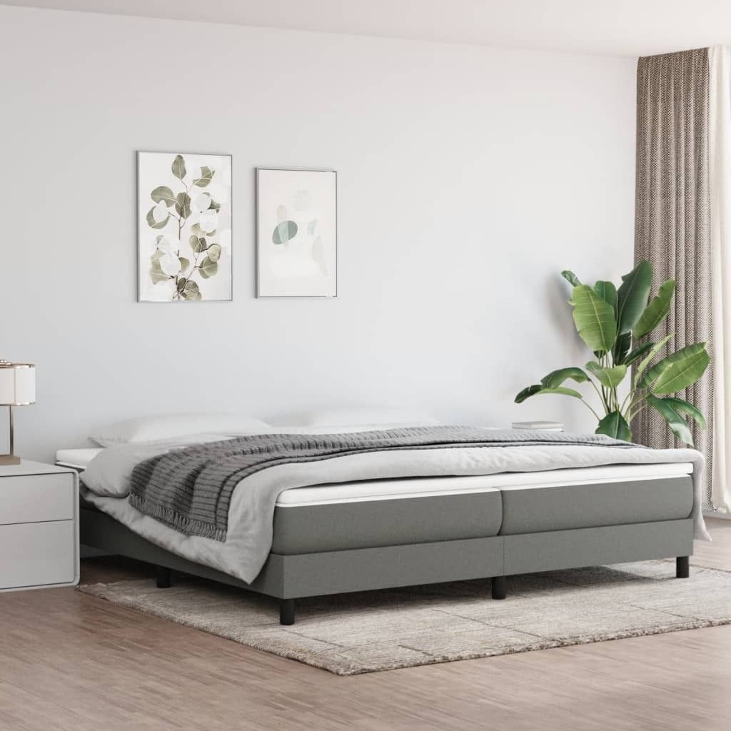 Maison Exclusive - Boxspringbett mit Matratze Dunkelgrau 200x200 cm Stoff