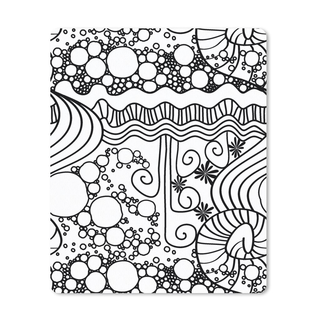 MuchoWow Mauspad Mousepad Muster - Abstrakt - Linienkunst - Schwarz und Weiß 19x23 cm - Mousepads - Maus Mat - Pad - Mausunterlage - Mauspads - ...