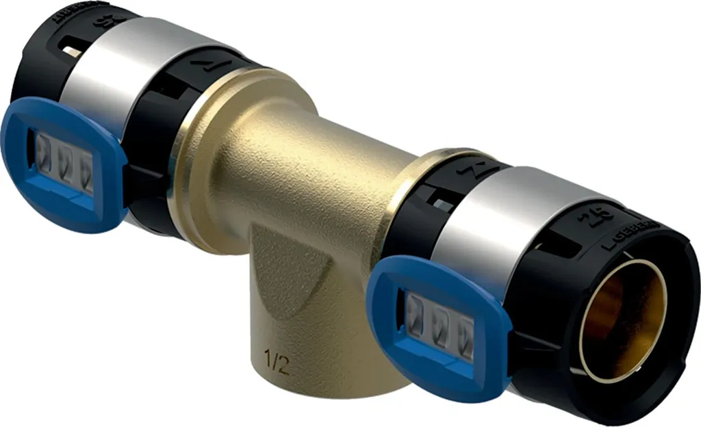 Raccordo a T Geberit FlowFit d25 Rp 1/2" Bronzo - Pezzo Singolo