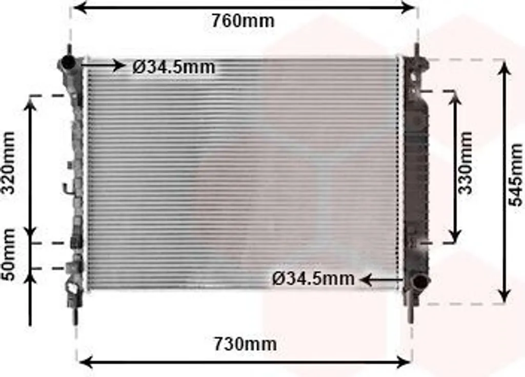 Refroidisseur Moteur pour Chevrolet Captiva C140 : Radiateur Van Wezel