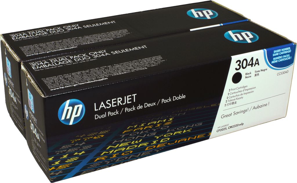 HP 304A 2er-Pack Schwarz Original LaserJet Tonerkartuschen, Produktbild 