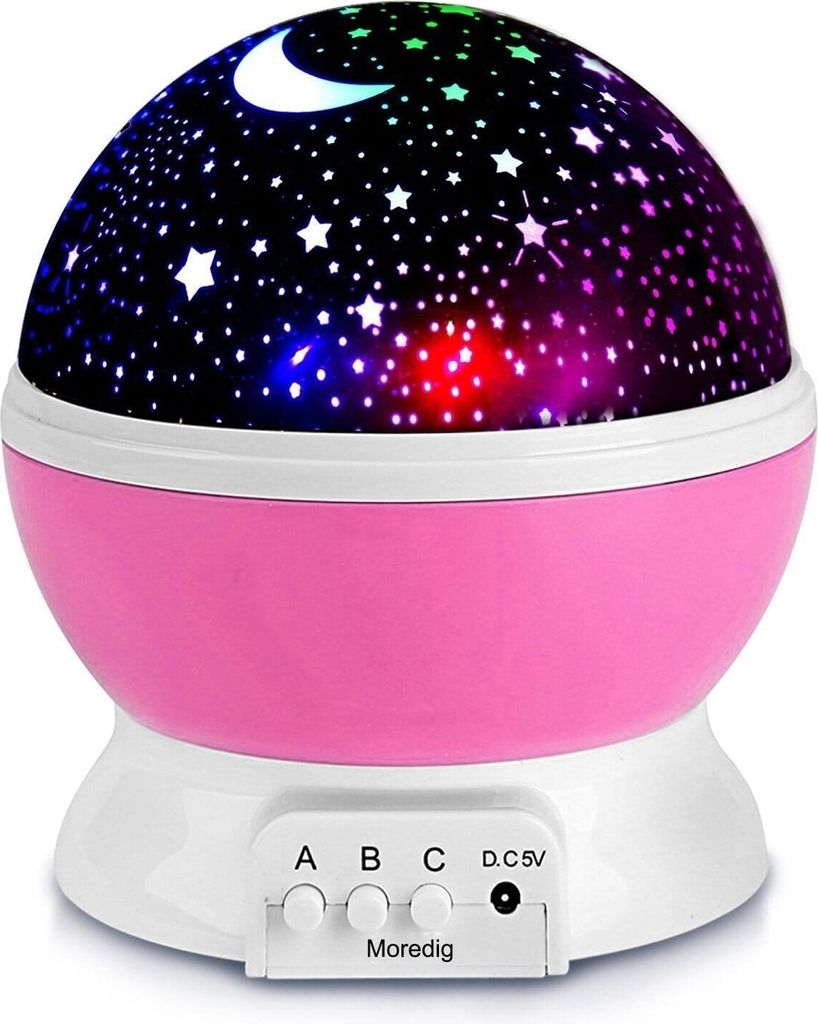Luce notturna cielo stella proiettore rotante 360 rosa Immagine del prodotto 