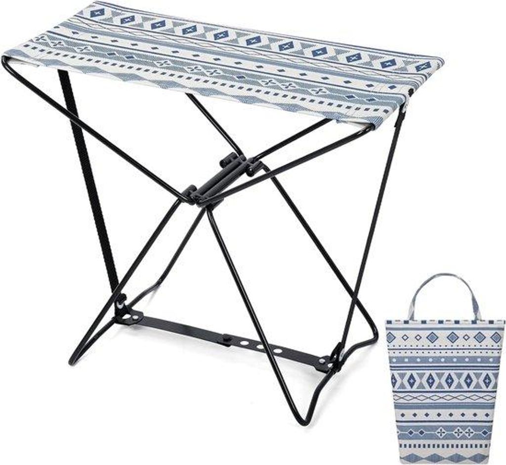 Leichtes Picknick-Set, inklusive tragbarer, opklappbarer Klapstuhl bis 90 kg, kompakt, leicht und portabel, Sitzplatz für Picknick, Angeln und Wan...