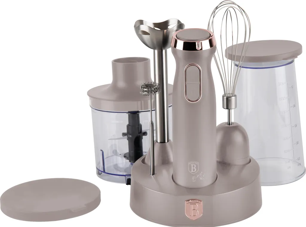 Frullatore Berlinger Haus 6 in 1 800W Taupe - Acciaio Inox Professional