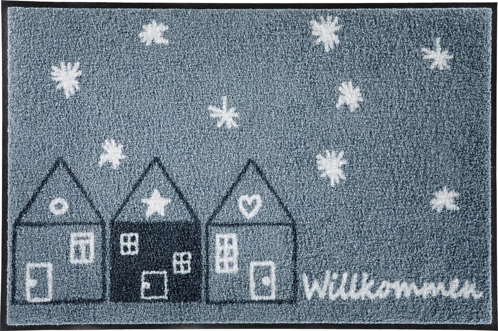 Erwin Müller Fußmatte Winterhäuser" grau 50x75 cm"