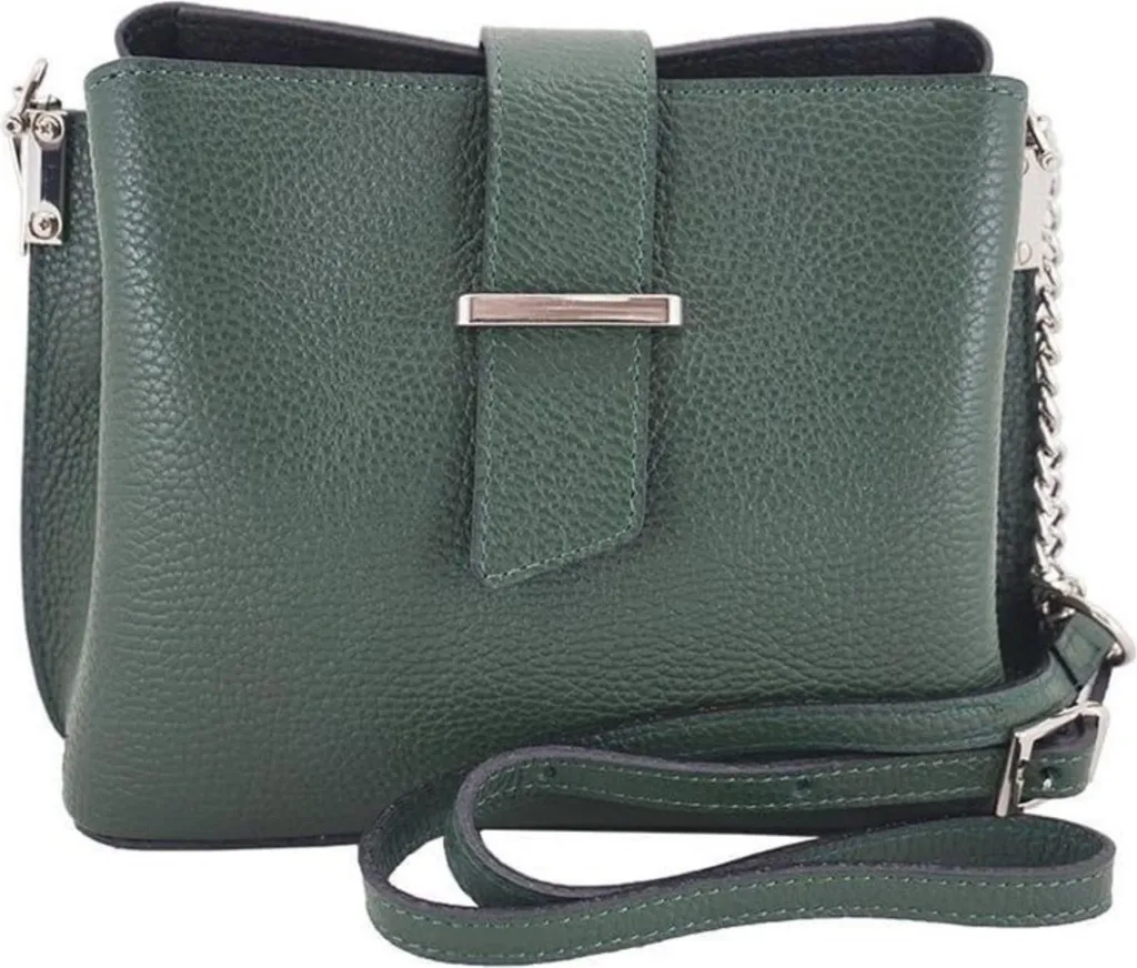 Sac bandoulière Barberini's 73842 cuir souple avec finitions dorées