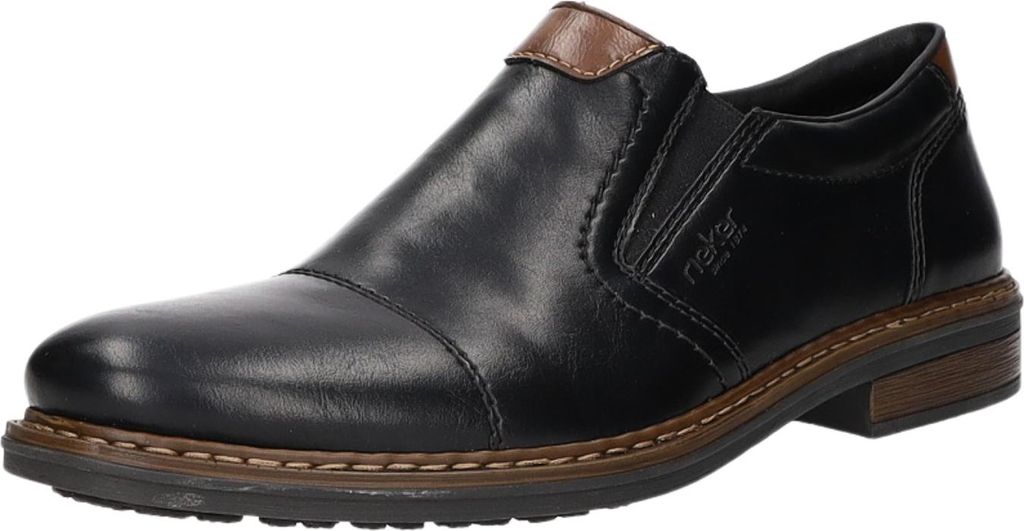 Rieker Herren-Slipper Schwarz-Braun, Farbe:schwarz, EU Größe:43