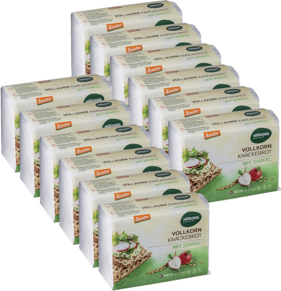 Vollkorn-Knäckebrot mit Dinkel, 12 x 250 g