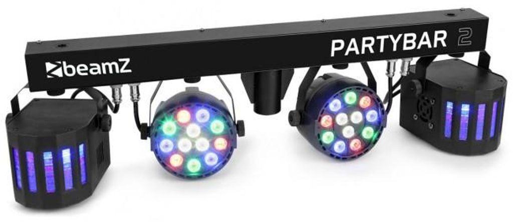 Beamz Partybar 2 - 100 W, 2 PAR, 2 projecteurs Derby, Image du produit 