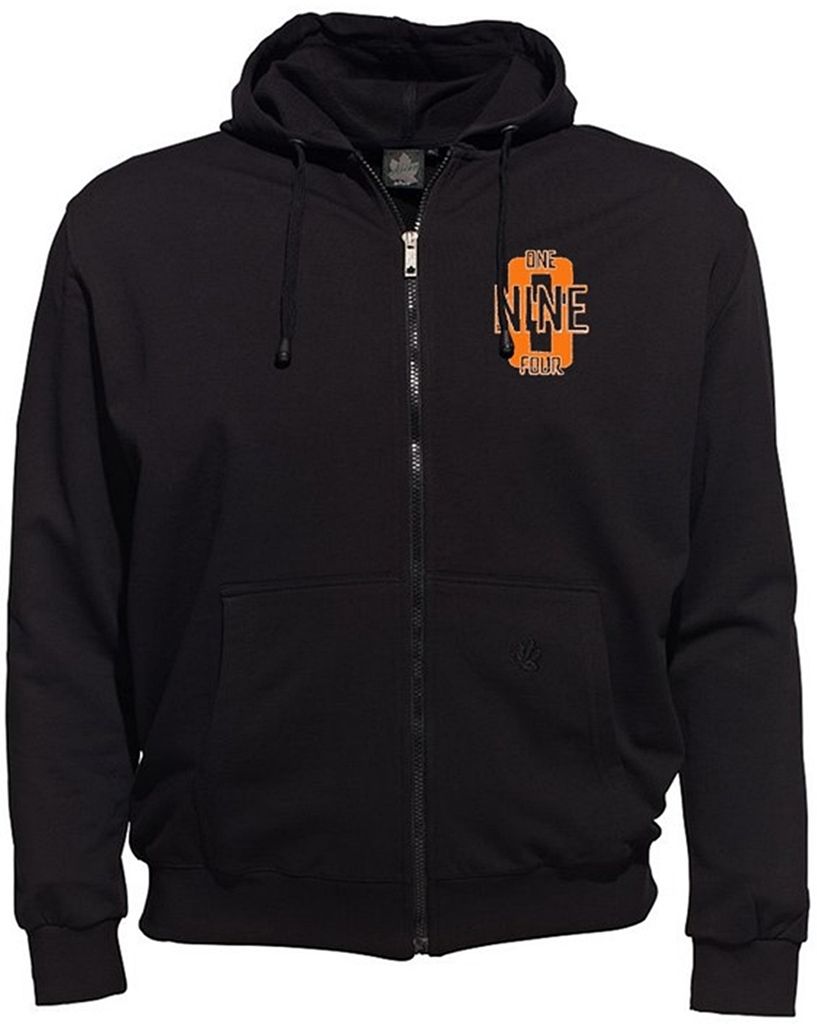 Übergrößen Kapuzen-Sweatjacke Number Nine orange AHORN SPORTSWEAR Schwarz 6XL