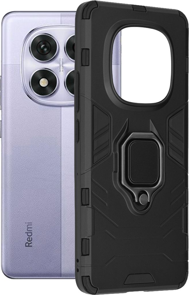 Techsuit Shield Silikon Back Cover Hülle für Xiaomi Redmi Note 14 Pro / Xiaomi Poco X7 - Schwarz