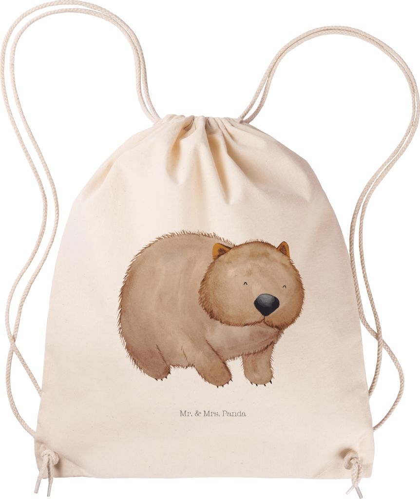 Mr. & Mrs. Panda zugbeutel Wombat - Transparent - Geschenk, Australien, Das Leben Ist schön, gym tasche, Spruch, Jutebeutel, Turnbeutel, Motivatio...