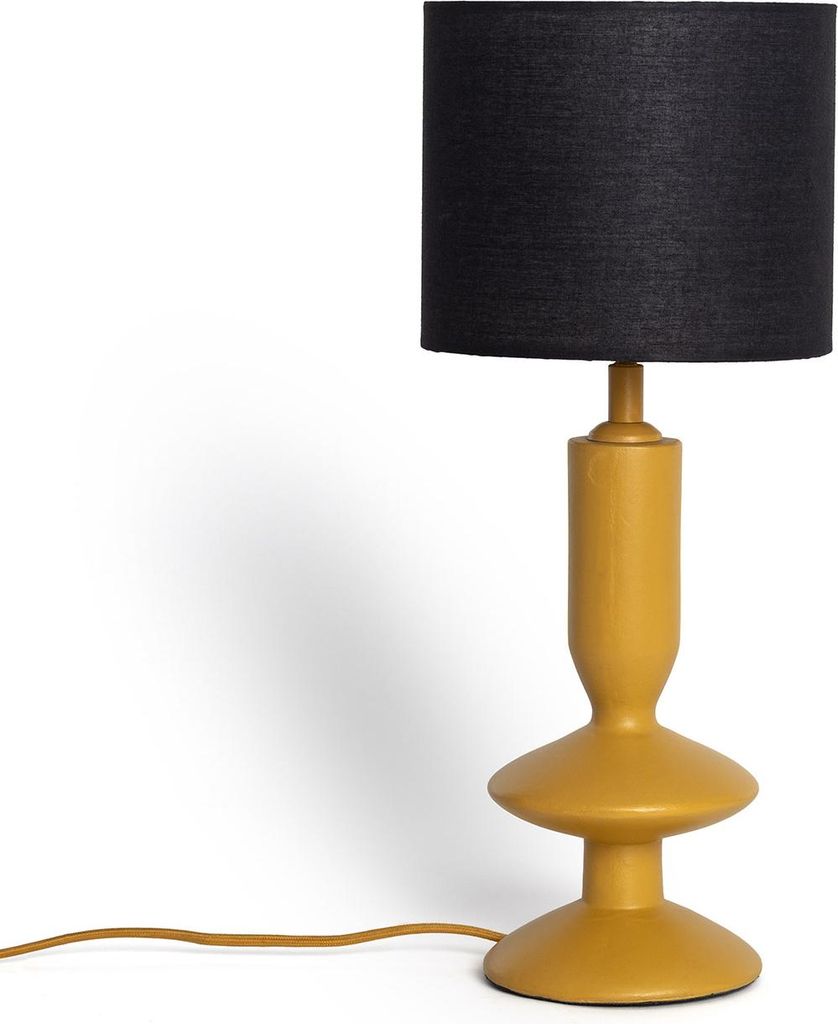 Tischlampe aus Kunstharz Daleth Senf
