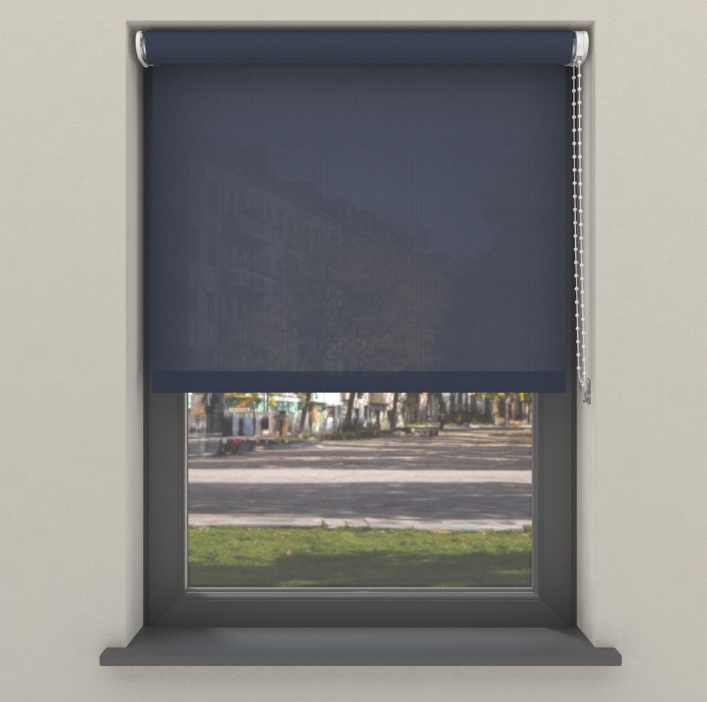 Cocoon Home Rollo ohne Bohren 150x190 - Lichtdurchlässig - Indigo