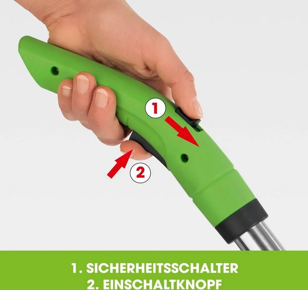 EASYmaxx Coupe-bordures sans fil Vert - Taille-bordure léger à batterie - 8