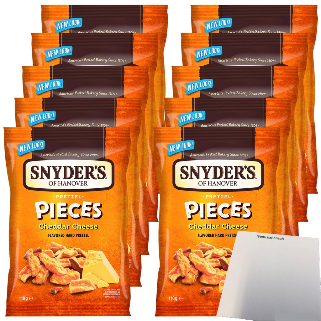 Snyder’s Pretzel Cheddar Cheese VPE (10x110g Packung) + usy Block