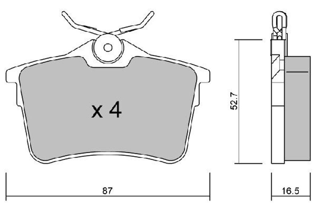 AISIN Bremsbeläge Satz Hinten Bremsklötze passend für PEUGEOT 308 SW I (4E, 4H) BPPE-2009