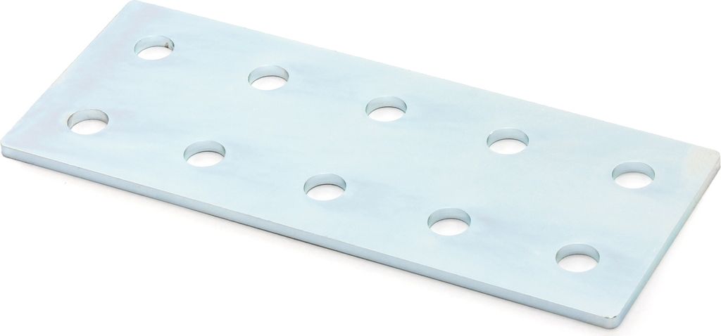 Verbinderplatte B-Typ Nut 6, 40x100mm, Stahl 2mm galvanisch verzinkt