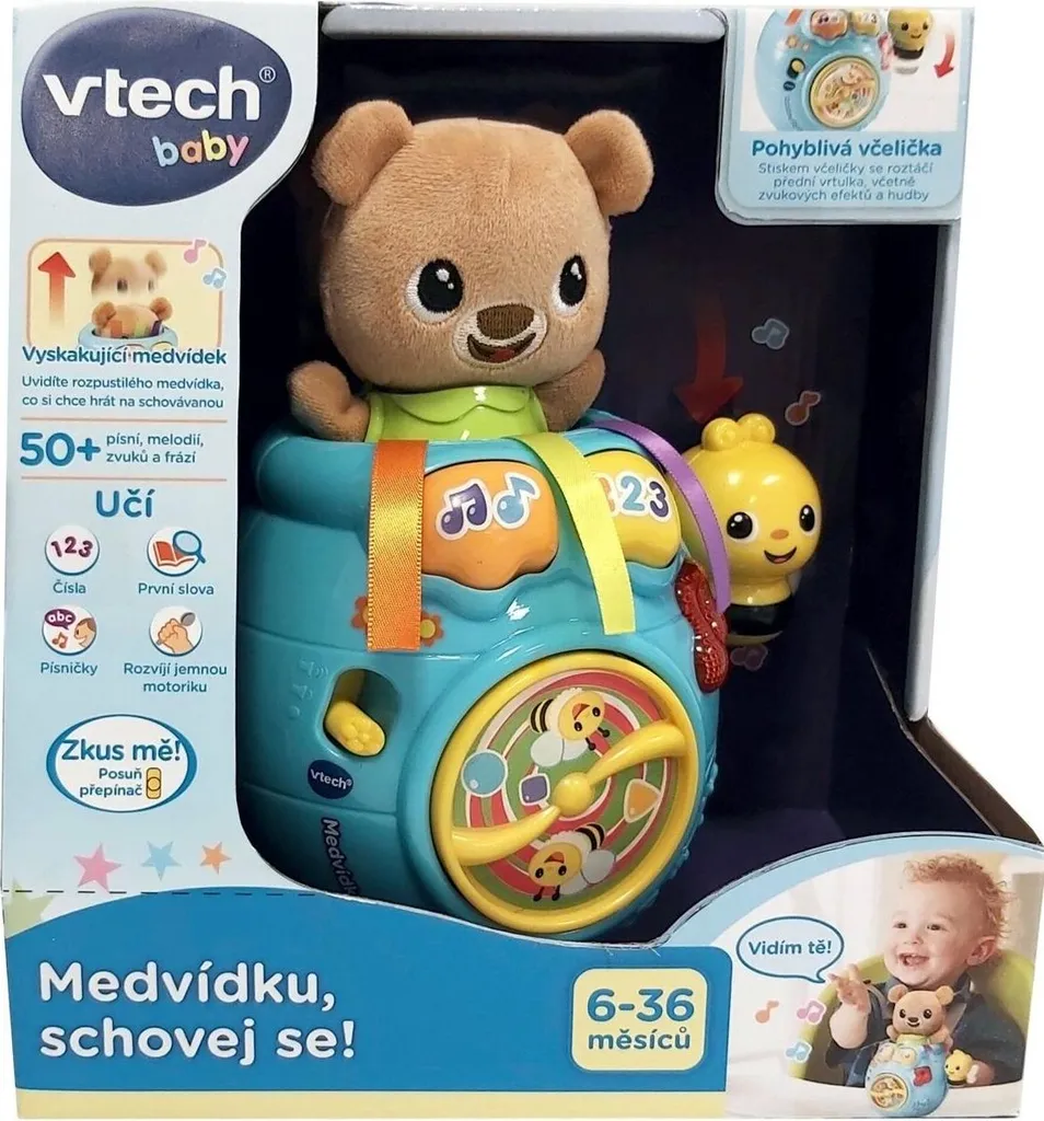 Ours en Peluche Éducatif VTech - Compagnon d'Éveil et Jeu de Cache-Cache - 2