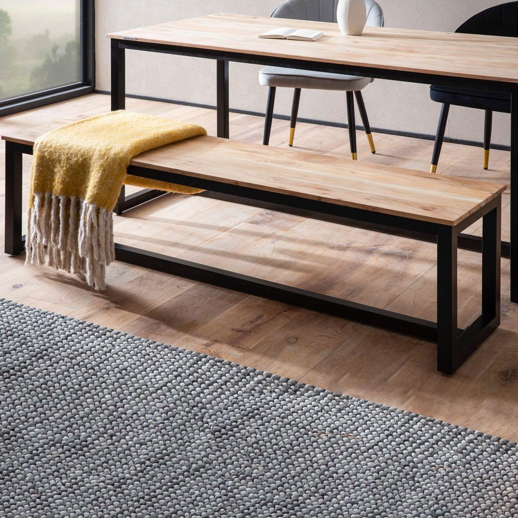 FineBuy, jídelní lavice, 160 cm, akátové masivní dřevo, Obrázek produktu 