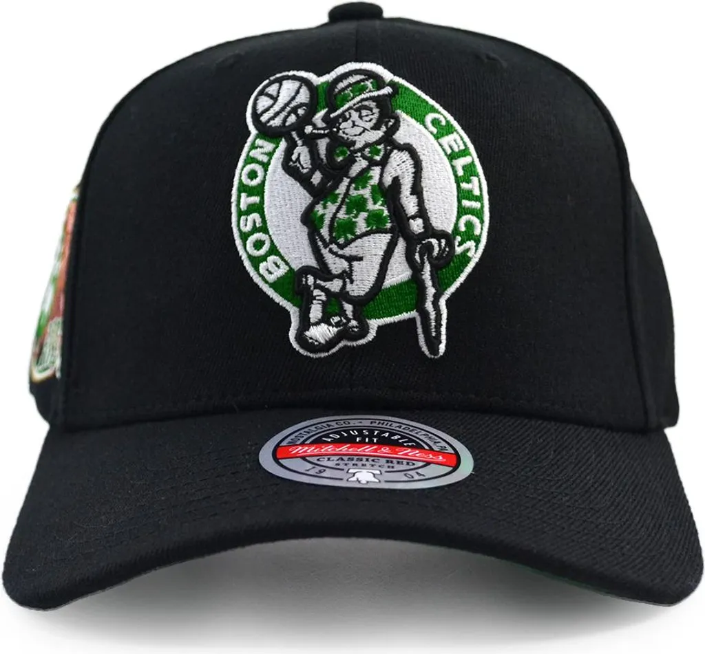 Casquette Mitchell & Ness NBA Boston Celtics Custom Patch Red Snapback