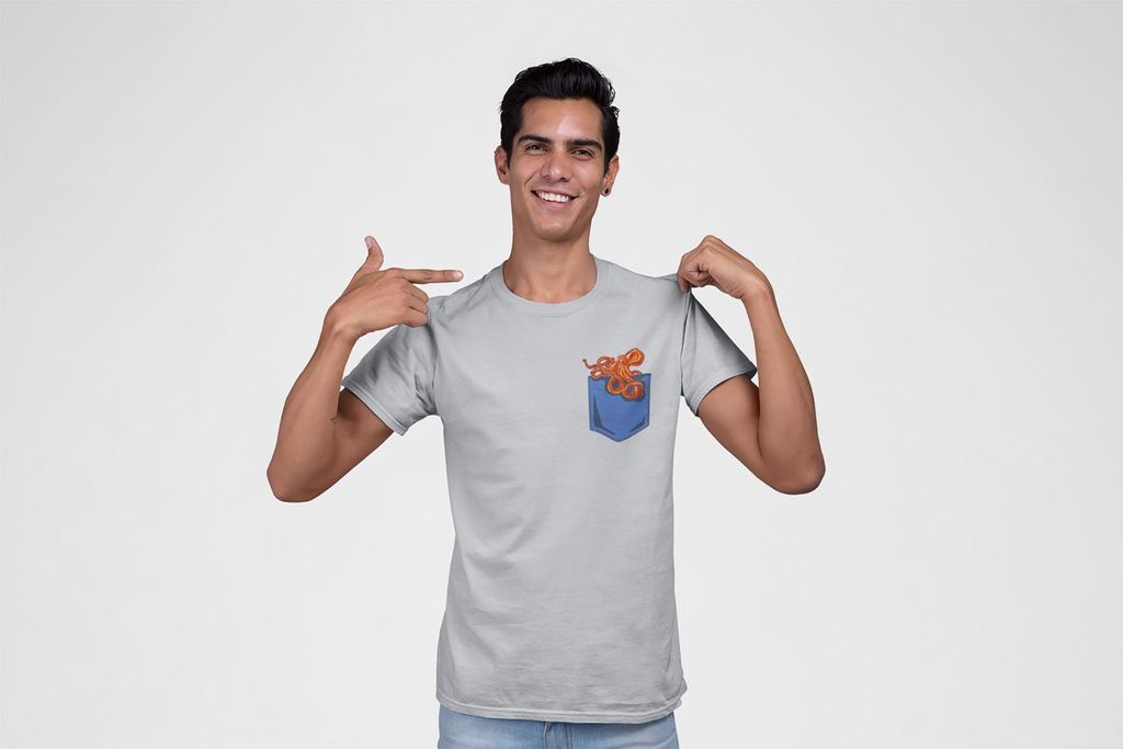 D&B Uni Polo PO00022 Octopus Pocket Grau-Größe 3XL