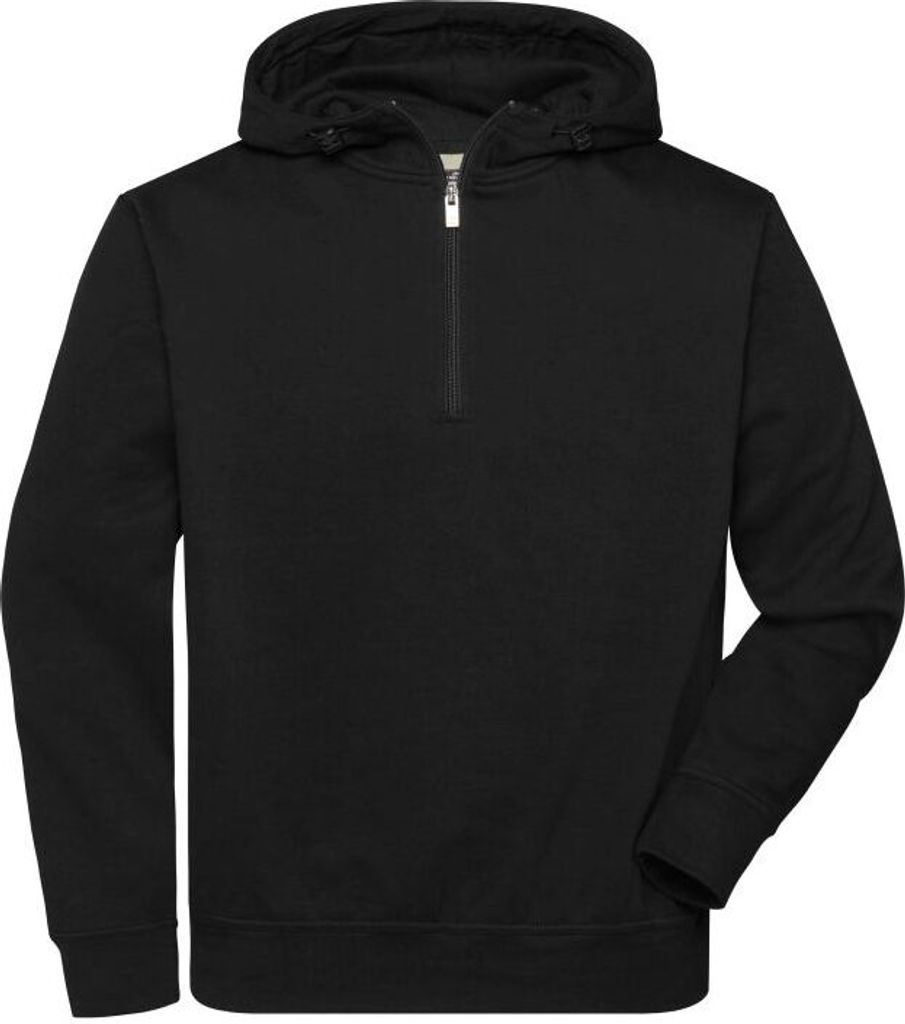 Sweatshirt mit Kapuze und Reißverschluss black, Gr. 6XL