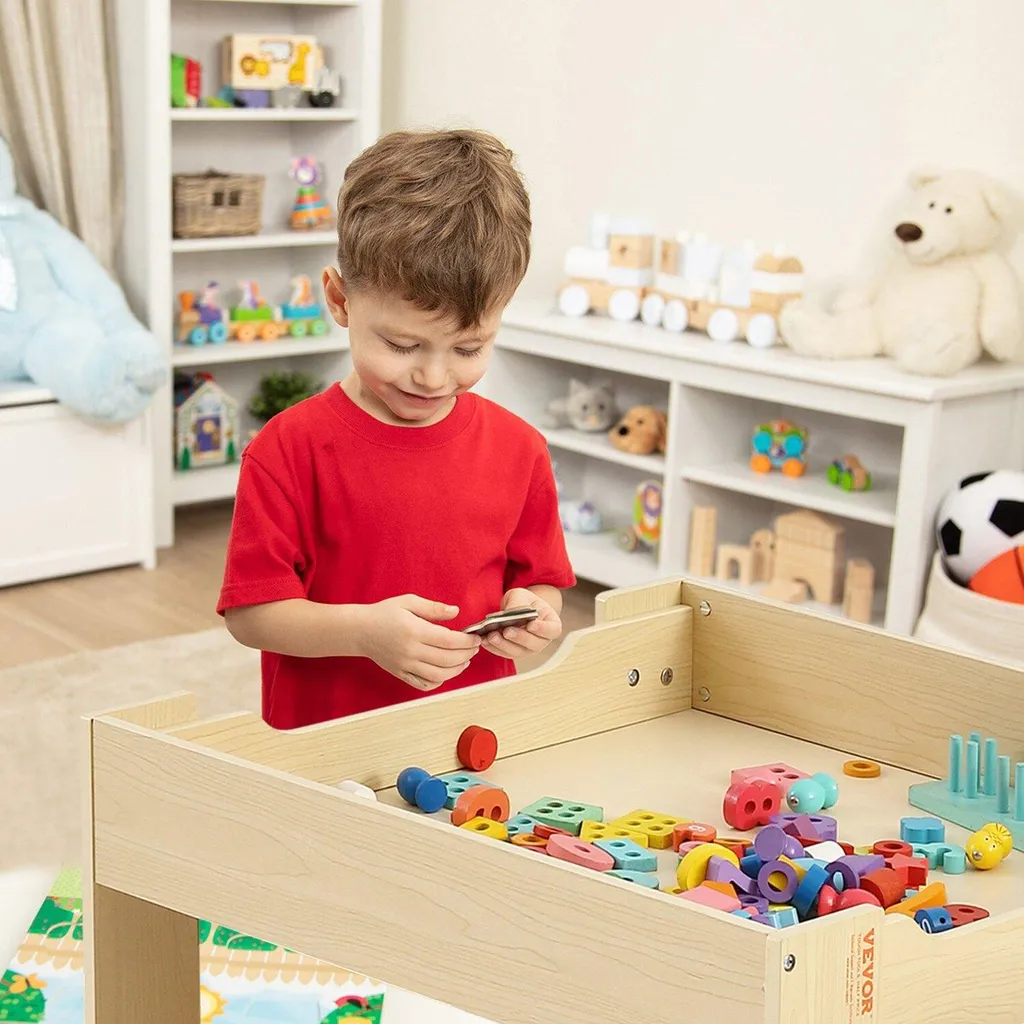 Table et chaises enfant gain de place avec rangement pour jeux et dessins - 8