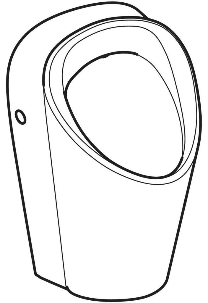 Geberit Renova M Urinal, Zulauf von hinten, Abgang hinten und unten, 350x330x580mm, 503.120.00.8