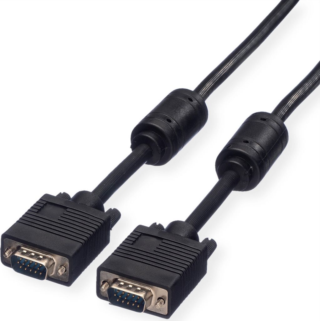 ROLINE SVGA-Kabel HD15 ST - ST mit Ferritkern, 2 m