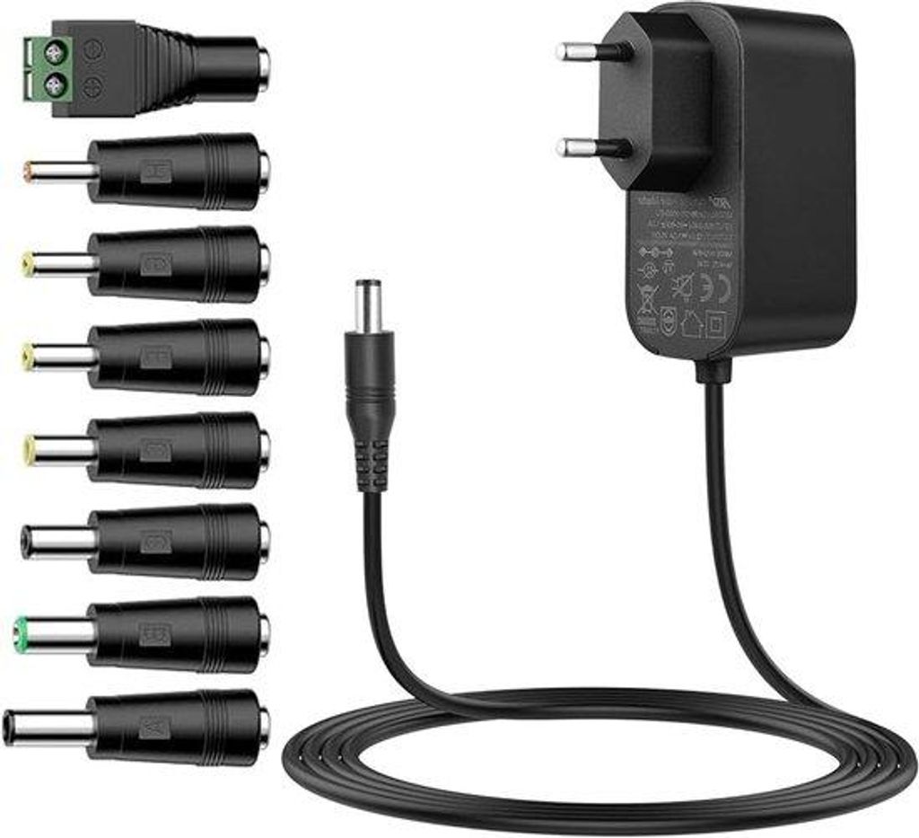 Bereichsader 12 V 1 A 2 A 3 A mit 8 Buchsen für LED-Leuchtmittel Lautsprecher Routeuren Scanner Kamera DVD-Rekorder tragbare externe Festplatten L...