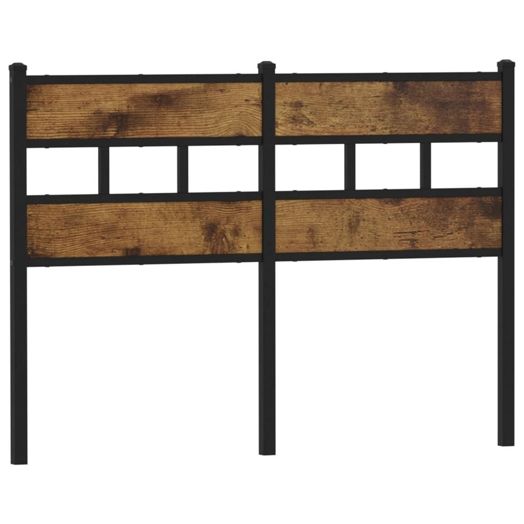 Ersatz-Kopfteil Räuchereiche 135 cm Eisen und Holzwerkstoff