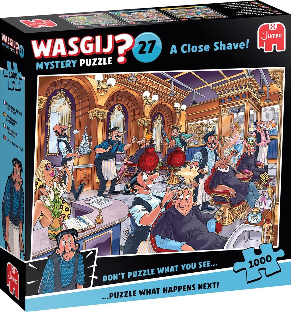 Wasgij Mystery 27, À un cheveu près, puzzle de 1000 pièces Image du produit 