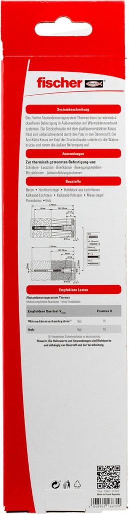 fischer Thermax 8/180 M6 B (2) 5 pz Immagine del prodotto 