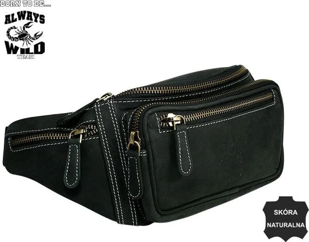 Marsupio in Pelle Nera 2506-MH-1908 - Accessorio Urban Tech-Chic