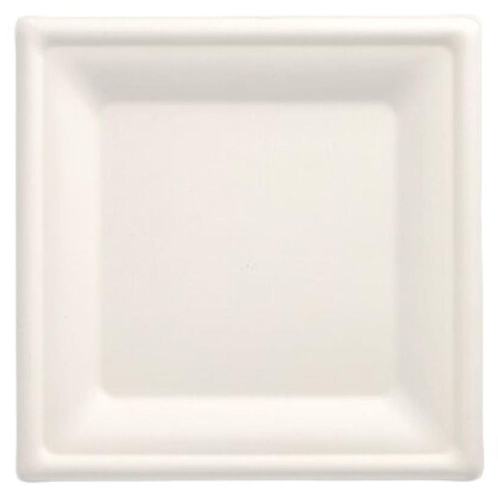 50 Papstar Teller, Zuckerrohr pure eckig 20 cm x 20 cm Produktbild 