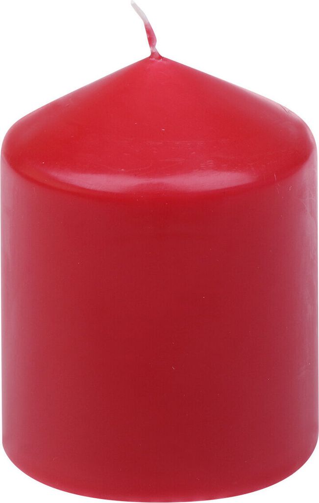 Stumpenkerzen Rubin Rot 100/77 mm, 4 Stück Steinhart Kerzen Produktbild 